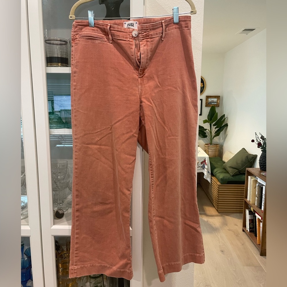 Paige Nellie Jeans Pants Trouser Salmon Size 29 Wide Leg